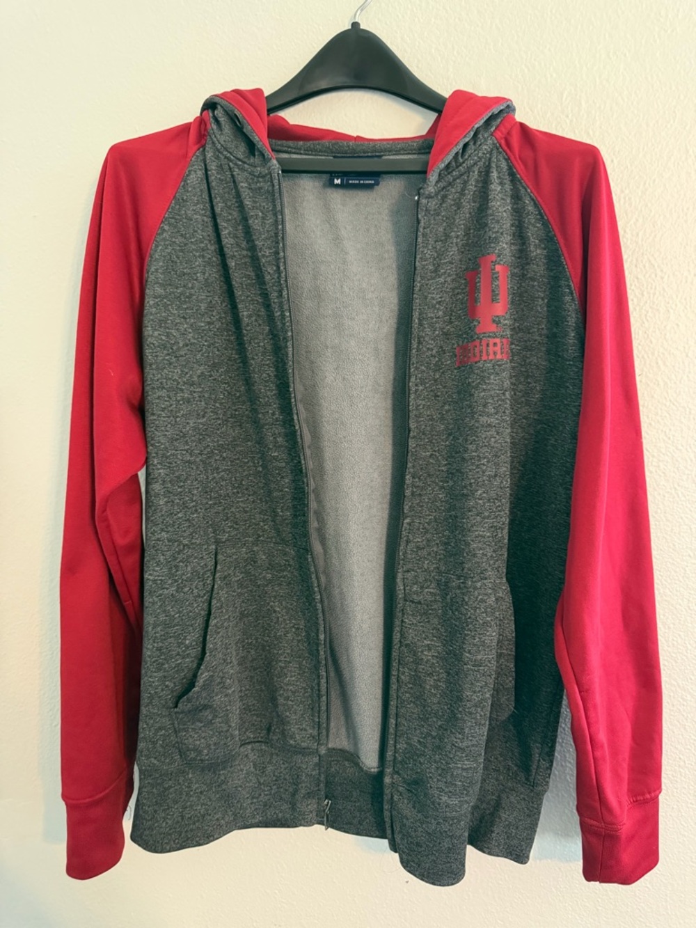 Indiana University IU Campus sports Heritage Full-Zip Raglan Hoodie - Medium